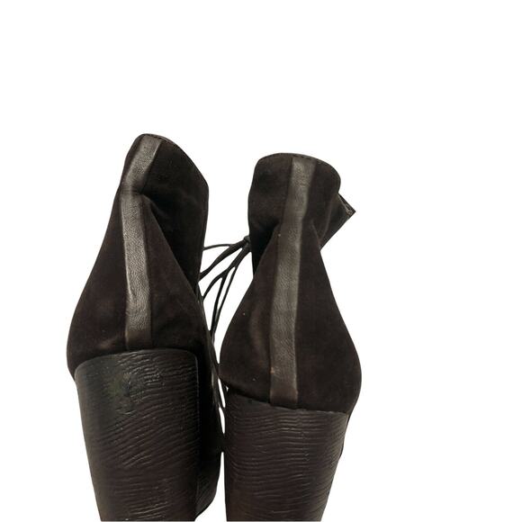 Max Studio Boots Suede Brown Wedge Platform Size 10 - Picture 3 of 6